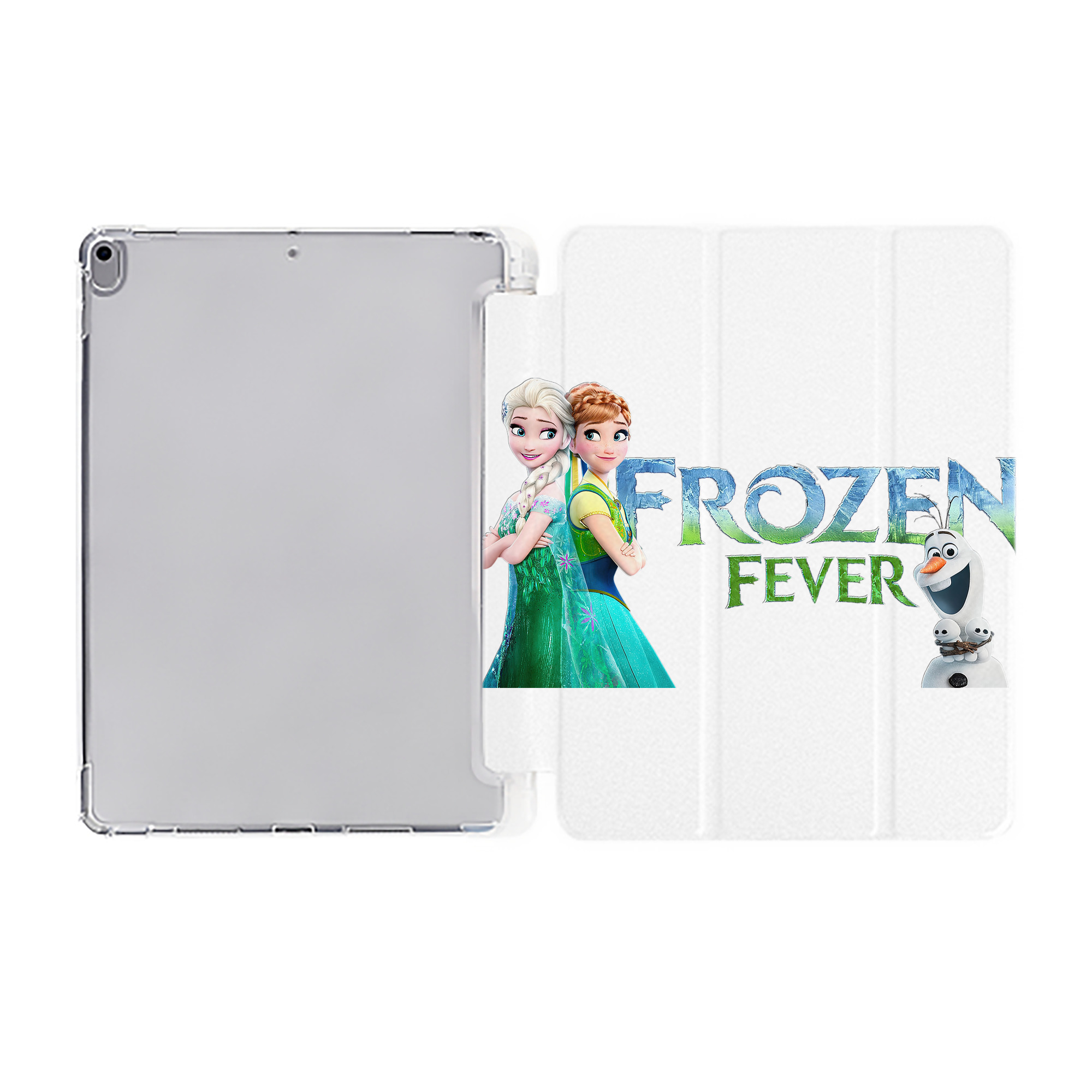 （画像用） アナと雪の女王 アンナ エルサ Frozen Anna Elsa IPad ケース ペン収納付き 三つ折りスタンド PUレザー×シリコン 対応機種9.5/10.5/10.9インチ